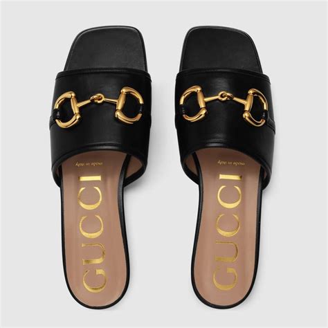 gucci leather sliders|stores that sell gucci slides.